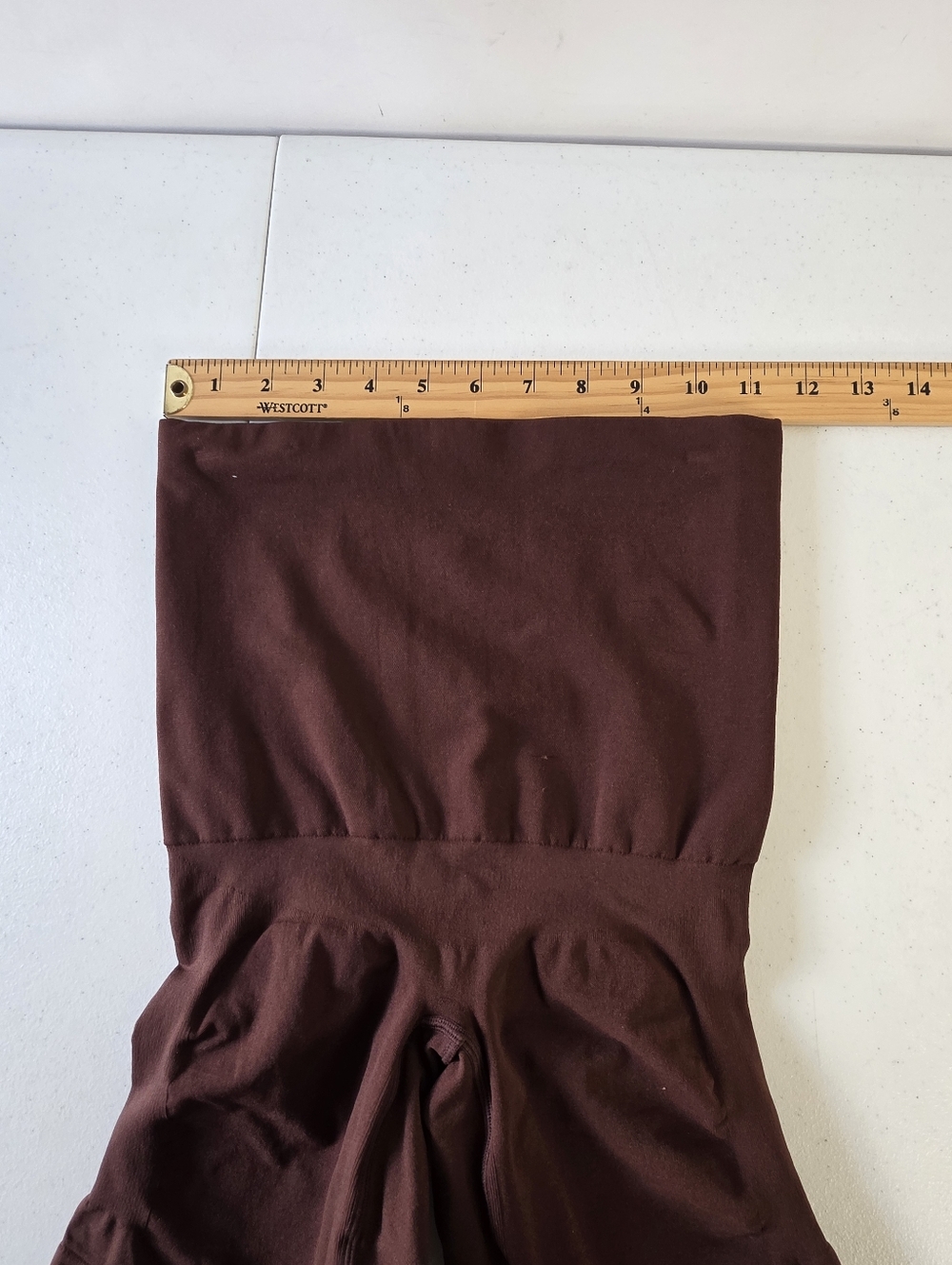 Yitty Ultra High Waist Booty Lift Shorts Size XL/XXL Chocolate Brown Open Gusset - Picture 8 of 14